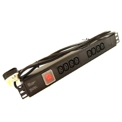 8 Way Horizontal C13 PDU + UK Feed